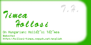 timea hollosi business card